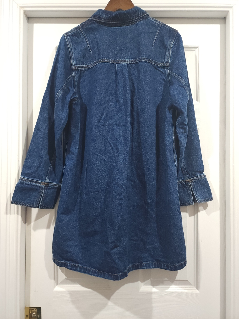 Madewell Blue Denim Button-Front Jacket Dress - Picture 7 of 8